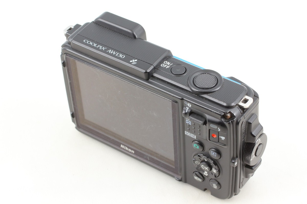 Exc+5] Nikon COOLPIX AW130 16.0MP 5x Zoom Digital Camera Blue From