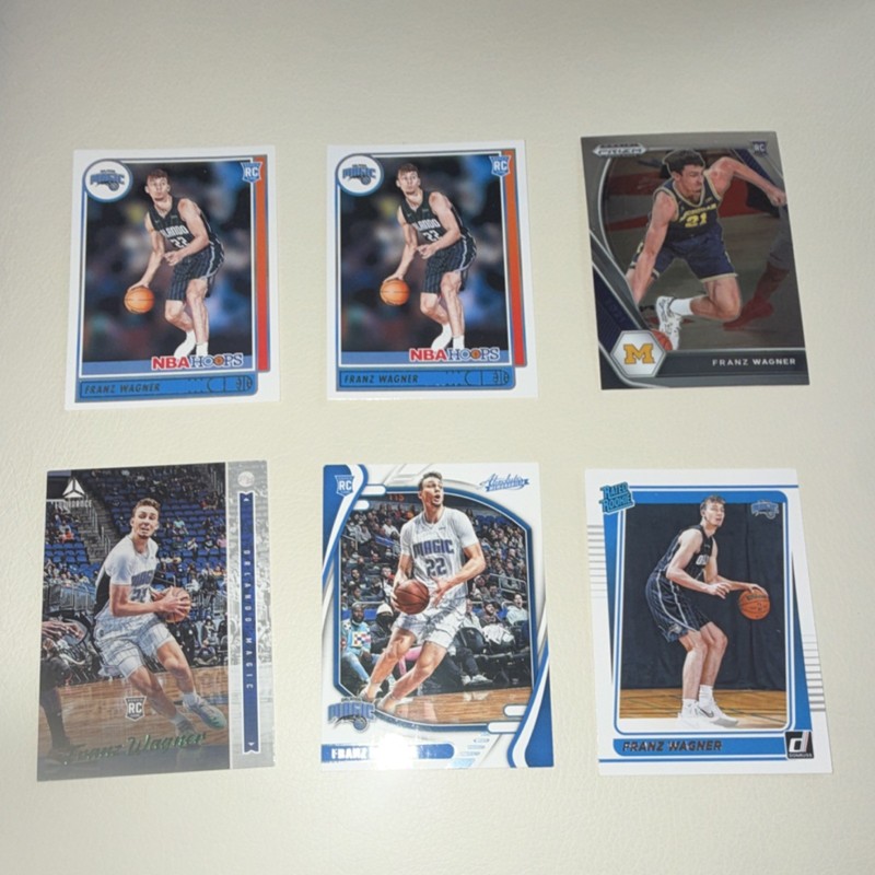 Panini Franz Wagner Rookie 6-Card Lot Orlando Magic 2021-22 NBA Hoops/Prizm