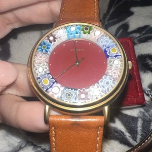 Fossil Carlie Silver Floral Rotating Mandala Watch Matching Snap Bracelet ES4692 Fossil Women main image 4
