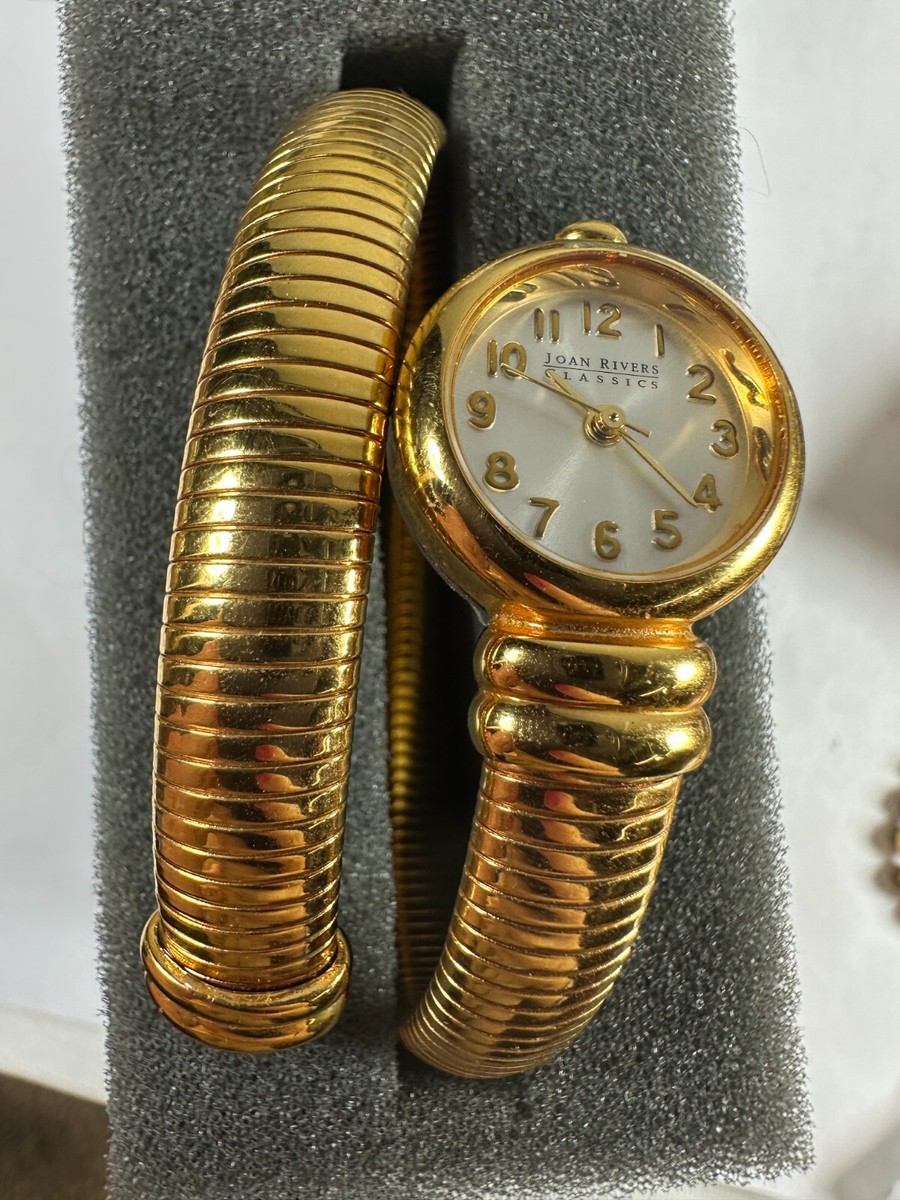 Joan Rivers Watch. Vintage. Excellent condition. Vintage Joan Rivers Classic Red Leather Watch Gold Tone  main image 3