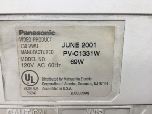 Panasonic White PV-C1351W 13" Retro Gaming CRT TV/VCR Combo VHS + FM - Picture 6 of 7