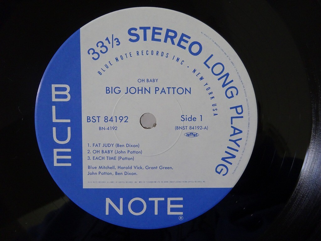 ★ブルー・ノート・レアグルーヴ★『オー・ベイビー』ビッグ・ジョン・パットンＬＰ Big John Patton Oh Baby! Blue Note BN 4192 Japan VINYL LP