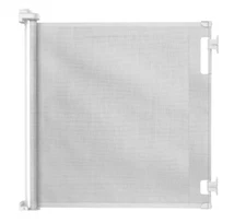 Cumbor Retractable Baby Gates for Stairs, Dog Gate for The House, White Mesh