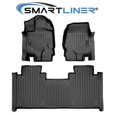 Smartliner Custom Fit Floor Mats 2 Row Liner Set 2015-2022 Ford F-150 Supercab