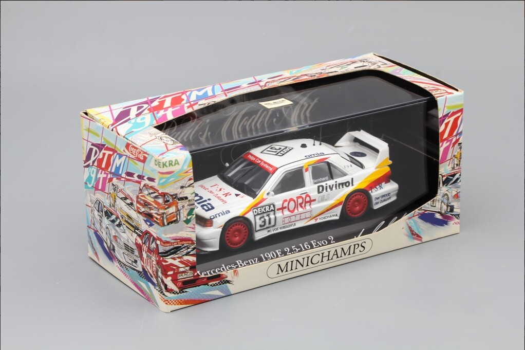 MINICHAMPS 2台 1/43 Minichamps Mercedes 190 E Evo 2 1993 DTM, S.Amthor