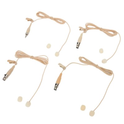 Beige Lavalier Krawattenclip Mikrofon 35mm 3 Pin 4 Pin XLR f??r Wireless