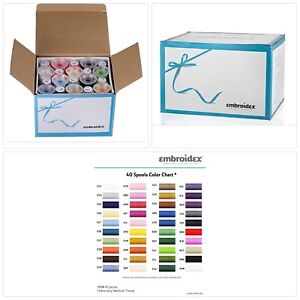 Embroidex Polyester Thread Color Chart