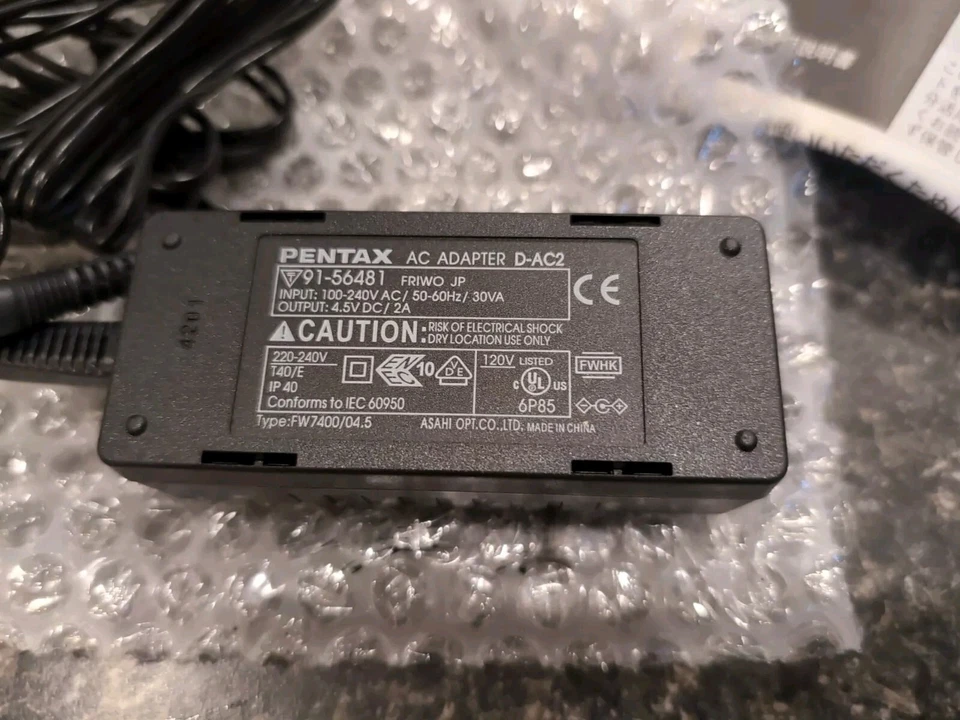 Pentax AC Adapter D-AC2(A) 39480 Digital Camera Optio 330 - Image 4 of 4