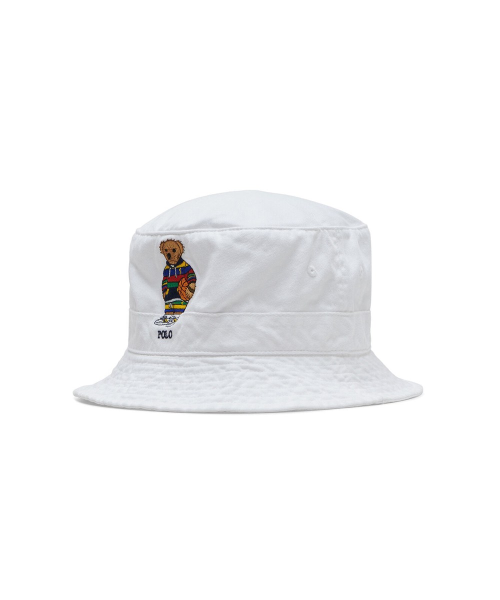☆POLO RALPH LAUREN☆ Cotton Chino Bucket Hat White MAPOHGS0 Genuine Polo Ralph Lauren Polo Bear Chino Bucket Hat -White