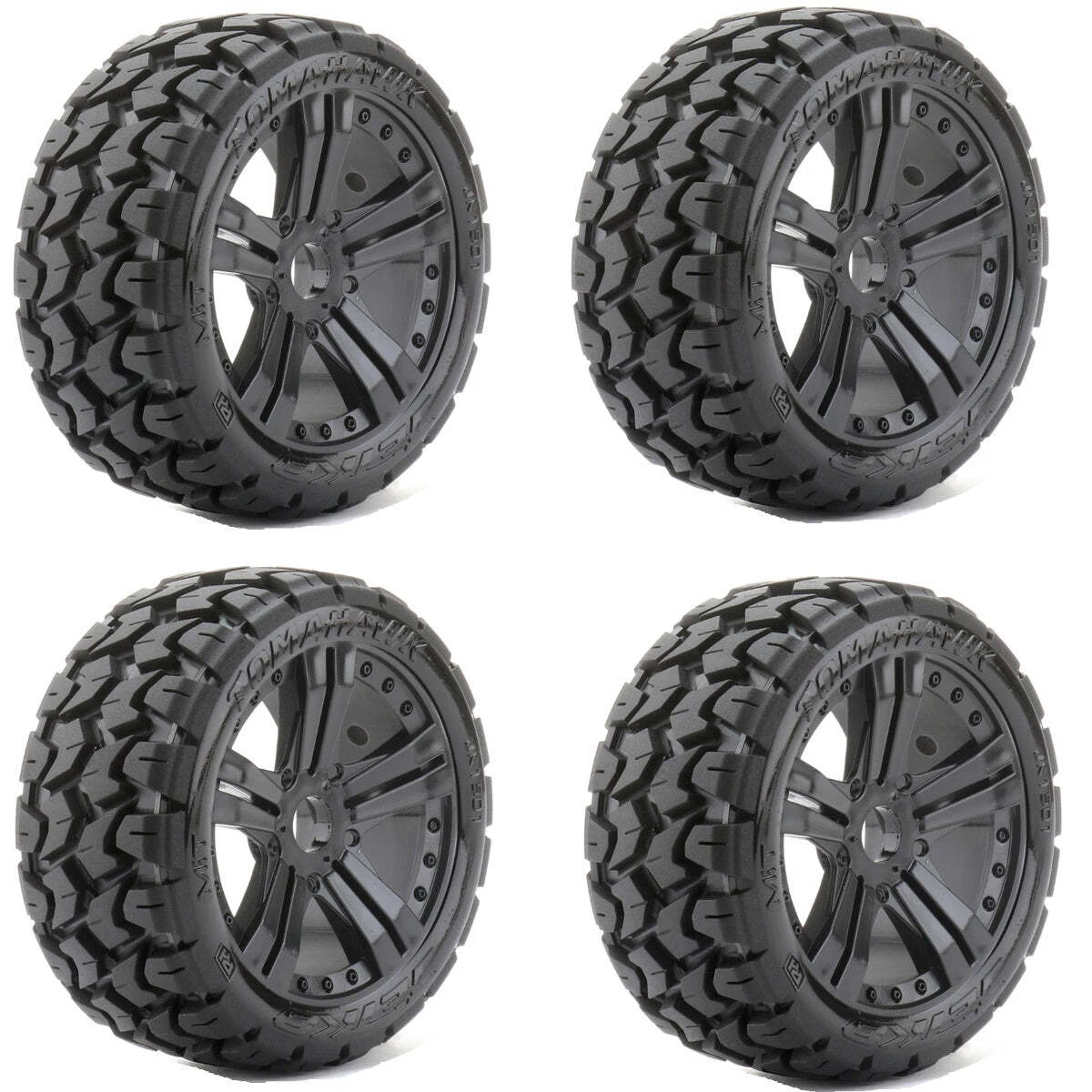 2 Pneus Jantes RC Buggy Vintage 1/8 - Rayon 115mm Largeur 60mm - VARIO NOS
