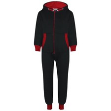 Kids Boys Fleece Contrast A2Z Onesie One Piece Red All In one Jumpsuit 2-13 Year
