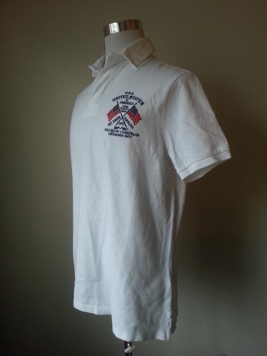 POLO Ralph Lauren Men Size M AMERICANA Shirt White USA Flag NWT $145 | eBay
