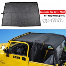 Sunshade Mesh Bikini Top Cover Uv Sun Protection For Jeep Wrangler Tj 1997-2006