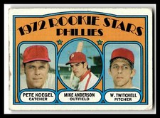 1972 Topps #14 PhilliesRookie Stars Pete Koegel / Mike Anderson / Twitchell