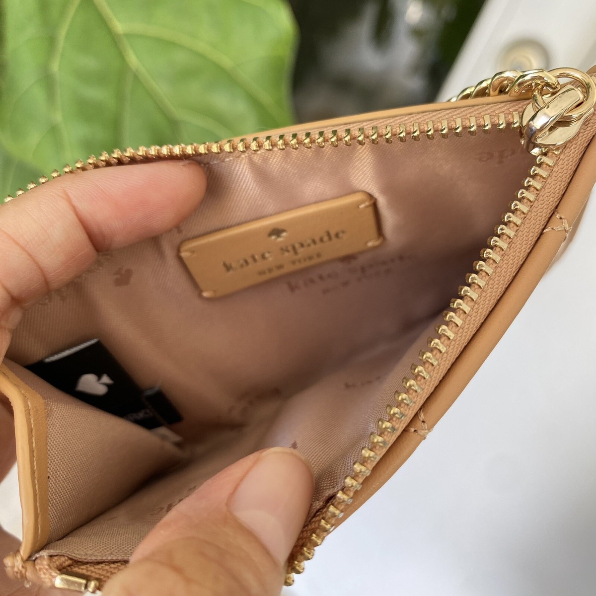 Kate Spade Carey Small Card Holder Smooth Quilted Leather