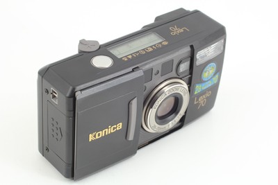 MINT w/ Case] KONICA LEXIO 70 Black Point & Shoot 35mm Film Camera