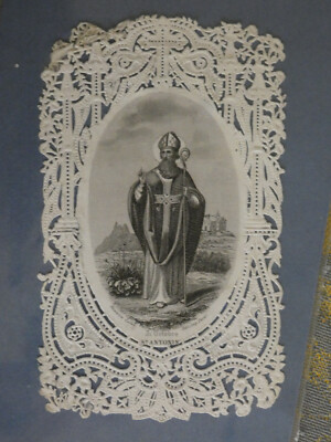 image pieuse canivet dentelle sacre coeur de jesus , vaurs