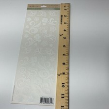 White Flower Stickers Vellum Floral Scrapbook Card Making Wedding 6 Sheets