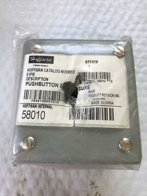 Hoffman E1PB Pushbutton Pilot Device Enclosure - Gray
