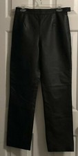 Clio Leather Pants Sz 6 Black 100 Leather Fully Lined Straight Leg Pants