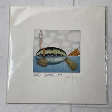 John Long 1988 Comic Art Litho Print Rind Diving