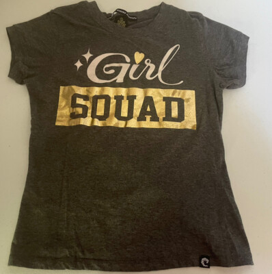 WAVE RIDING VEHICLES WRV Girl Squad Graphic gray t shirt girls size medium 