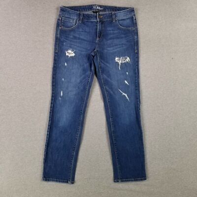 NY&C Low Rise Slim Slouch Leg Jeans Size 10 Current Boyfriend Straight