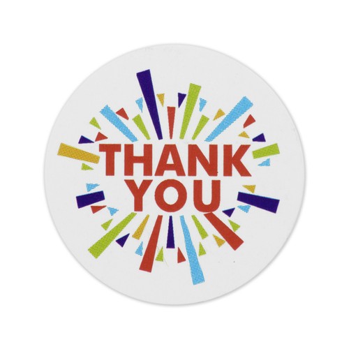 x100 Thank You Stickers For Your Purchase Business Labels Round Heart Wedding - Picture 6 of 73