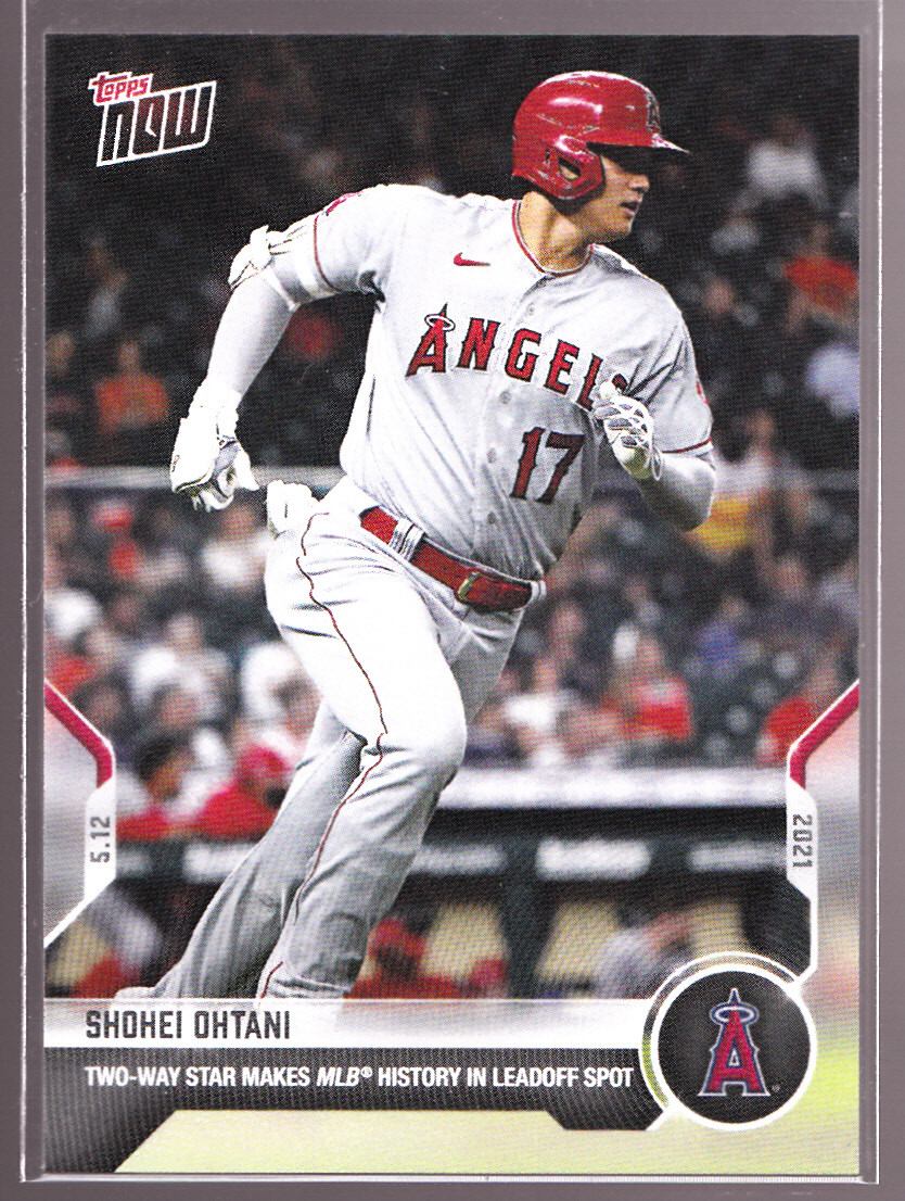 Shohei Ohtani Angels MLB History in Leadoff Spot 2021 TOPPS NOW #203 Base