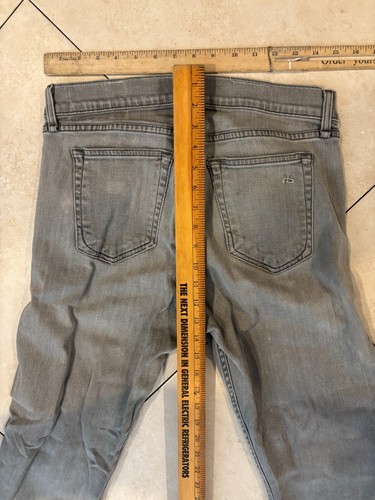 Rag and Bone Standard Issue Men's Jeans Size 32X28 Fit 2 Slim Denim Gray 5200 - Picture 8 of 10