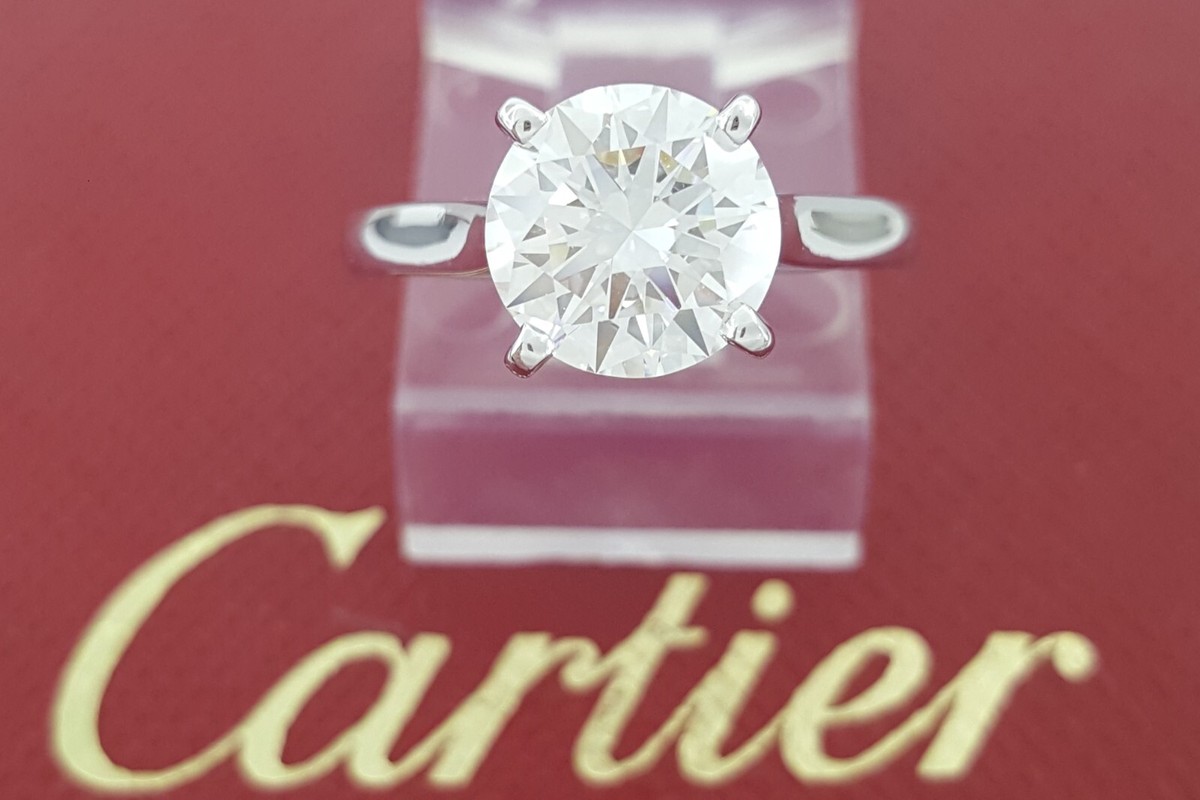 ★SALE【Cartier】１８９５　ダイヤ　プラチナ　リング　１１号　1493 Cartier Solitaire 1895 Round Diamond Engagement Ring 1.74 ct