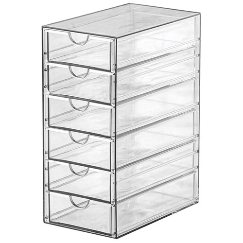 Desktop Storage Box Transparent Compartment Drawer Bins Organizer - Picture 3 of 12