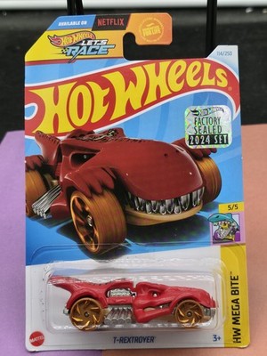 2024 Hot Wheels Hw Mega Bite T-Rextroyer, 114/250 Red Factory Set