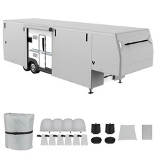 300D 5th Wheel RV Cover 29'-33' Waterproof Rip Resistant Anti UV w/ Tire Covers