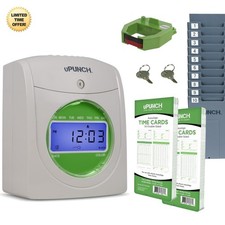 Starter Time Clock Bundle Employee Punch System with 100 Cards and Accessories