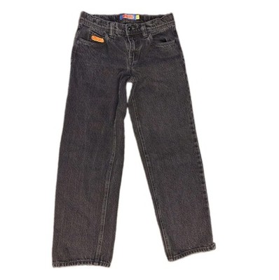 GYRUS Reflex Boys Straight Regular Fit Black Charcoal Wash Jeans 25x26