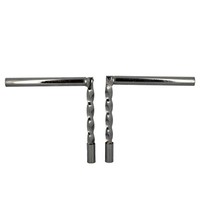 Lenker Cyclo Adapt. 103 Vogue / MVL Verdrehtes Chrom - HöHe 220 Mm
