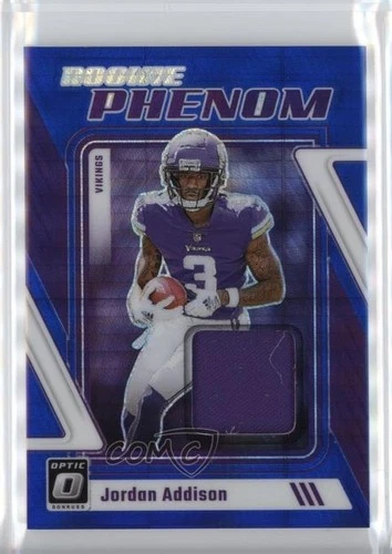2023 Panini Donruss Optic Rookie Phenoms Relic Blue Hyper Jordan Addison RC