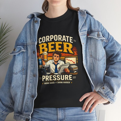 #ad Corporate Beer Pressure T Shirt Office Humor Corporate Drinking Design $15.83