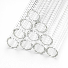 4 Inch Clear 10 Pcs Borosilicate Glass Tubes, 12Mm OD, 9Mm ID