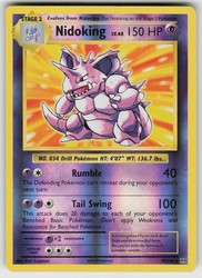 Nidoking 45/108 XY Evolutions Reverse Holo Rare