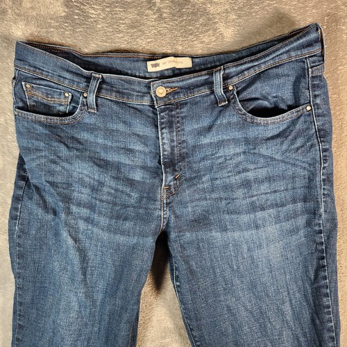 Levi's 505 Jeans Women's 36X31 (Tag 16M 33X32) Blue Stretch Straight Leg - Picture 5 of 17