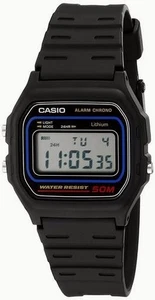 Casio Digital Alarm Chrono Stopwatch Backlight 12/24 Format W-59-1VQ Mens Watch
