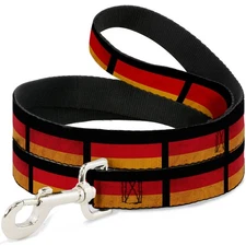 Dog Leash German Flag Distressed NARROW 0.5"