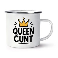 Queen C NT Emaille Becher Tasse Ntship Lady Ladyship Krone Mutter Ehefrau Oma