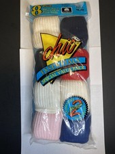 NOS vtg Chic Socks 1980  s GIRLS 8-pack Cuff-or-Crew size 7.5-8.5 girls Sealed