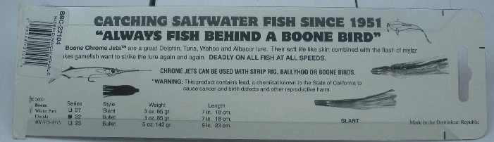 Воблер Boone 22104 7 дюймов Chrome Bullet Jet 3 унции черный/фиолетовый - Изображение 3 из 3