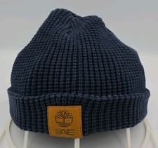 American Eagle AE Waffle Knit Beanie Navy Blue Cuffed Hat Unisex One Size