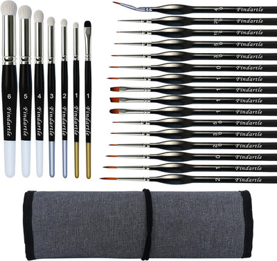 Miniatur Pinselset für Modellbau Feinlinien Drybrush für Warhammer & Figuren