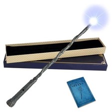 Light Up Magic Wizard Wand Rechargeable Illuminating Toy for Kids Witch Stump